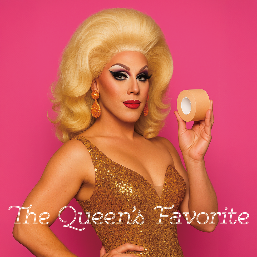 Nude cleavage boob tape roll for drag queens